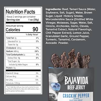 Baja - Crackin Pepper Beef Jerky - 2 oz
