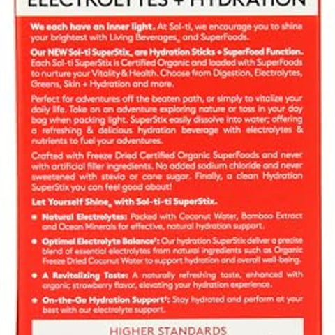 Sol-ti - Organic Strawberry Lemon Hydration - 7 Count