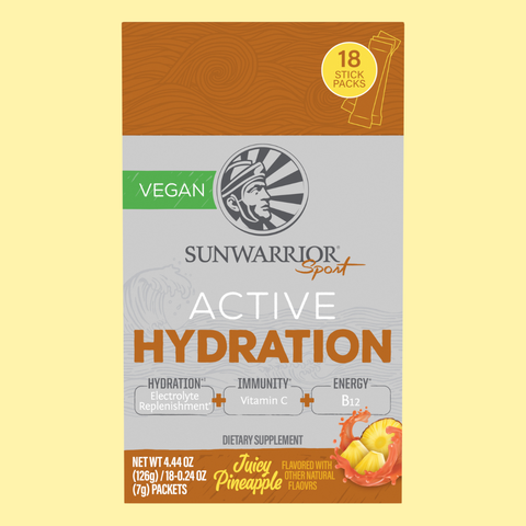 Sunwarrior - Juicy Pineapple Active Hydration Sticks - 18 Sticks