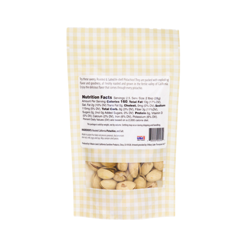 Maisie Jane’s - Happy Trails Roasted & Salted Pistachios - 2.5 oz.