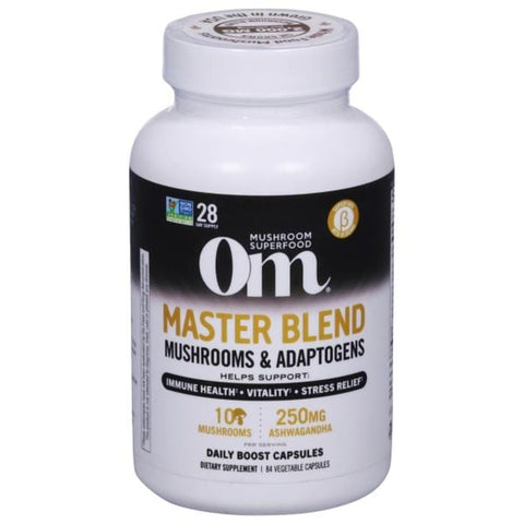 Om Mushrooms - Superfood Master Blend - 84 Vegetable Capsules