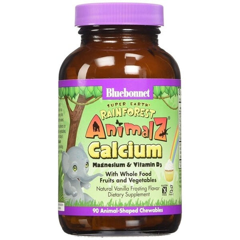 Bluebonnet - RainForest AnimalZ Calcium, Magnesium & D3 - 90 Chewables