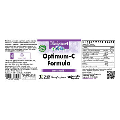 Bluebonnet Nutrition - Optimum-C Formula - 90 Vegetable Capsules