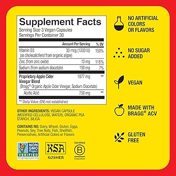 Bragg - Apple Cider Vinegar - 90 Capsules