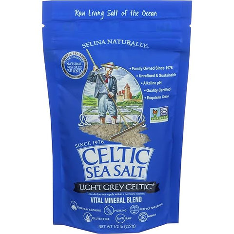 Selina Naturally - Celtic Sea Salt, Light Grey - 8 oz