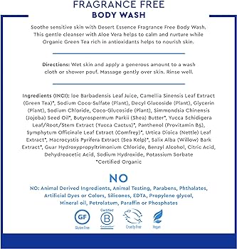 Desert Essence - Soothing Fragrance-Free Body Wash - 8 fl oz