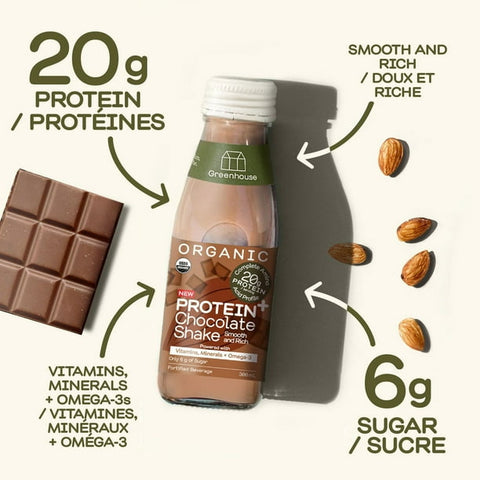 Greenhouse - Organic Chocolate Protein Shake - 10.14 fl oz