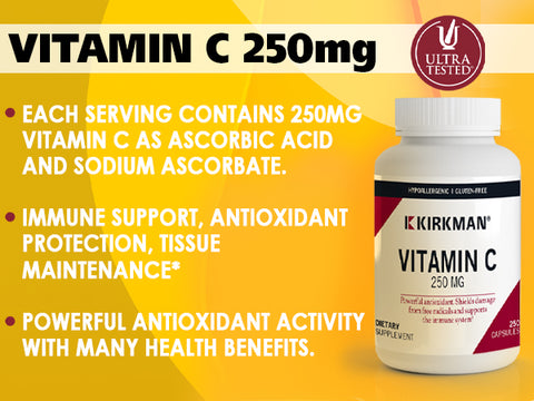 Kirkman - Vitamin C 250mg - 250 Capsules