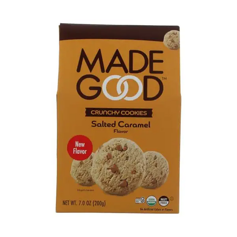 MadeGood - Organic Salted Caramel Cookies Vegan Gluten Free - 7oz