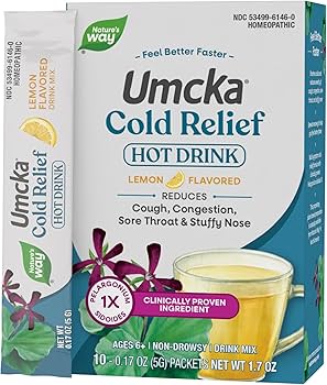 Nature's Way - Umcka Cold Relief Lemon Soothing Drink - 10 Packets