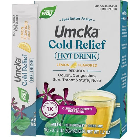 Nature's Way - Umcka Cold Relief Lemon Soothing Drink - 10 Packets