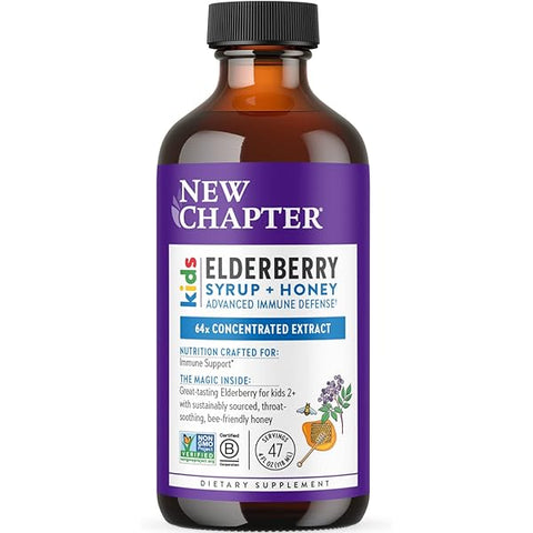 New Chapter - Kids Elderberry Syrup + Honey - 4 fl oz