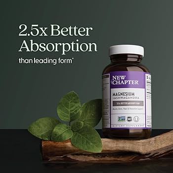 New Chapter - Magnesium + Ashwaganda - 60 Vegan Tablets