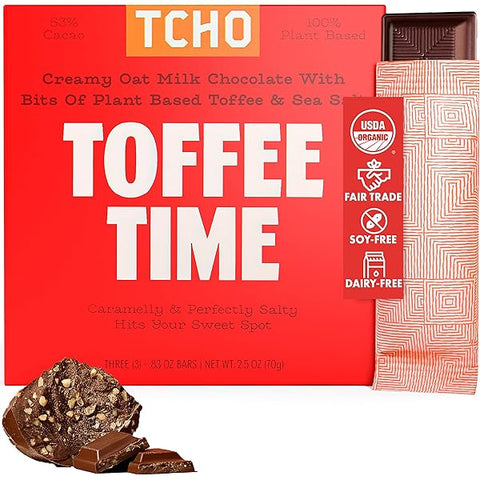 TCHO - Organic Toffee Time Chocolate Bar - 2.47 oz