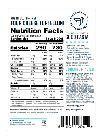 Taste Republic - Four Cheese Tortelloni - 9 oz