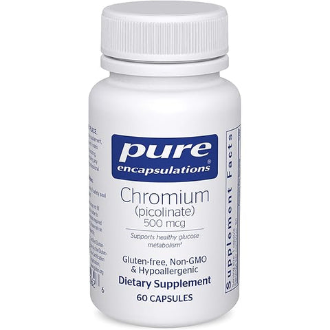 Thorne - Chromium Picolinate - 500mcg - 60 Capsules