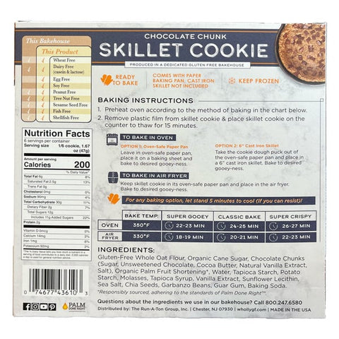 Wholly Gluten Free - Skillet Cookie - 10 oz