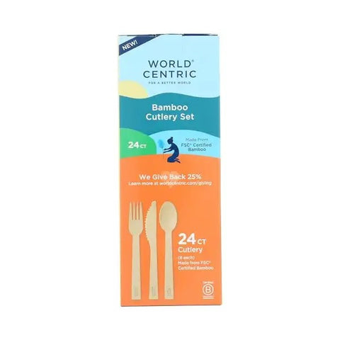 World Centric - Bamboo Cutlery Set - 24 ct
