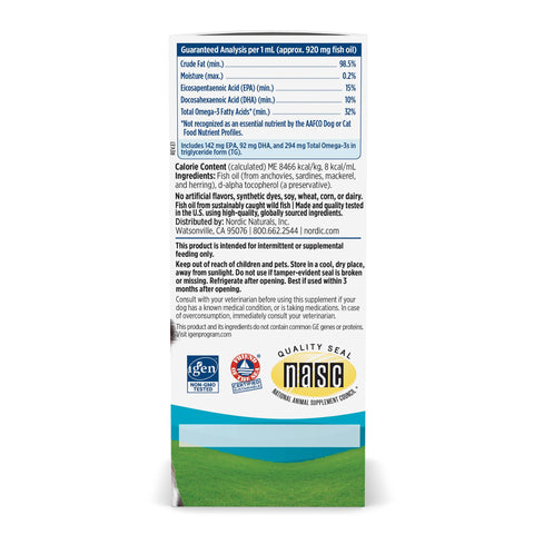 Nordic Naturals - Omega-3 Pet Supplement, Unflavored - 2 fl oz w/ dropper