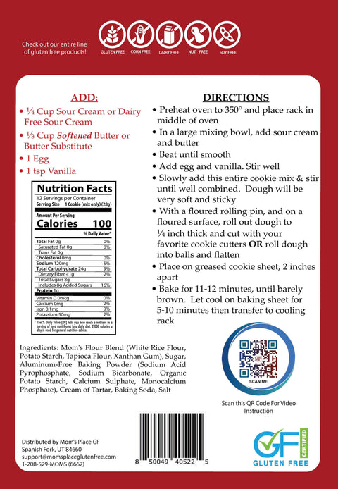Mom's Place Gluten Free - Sugar Cookie Mix - 11.7 oz