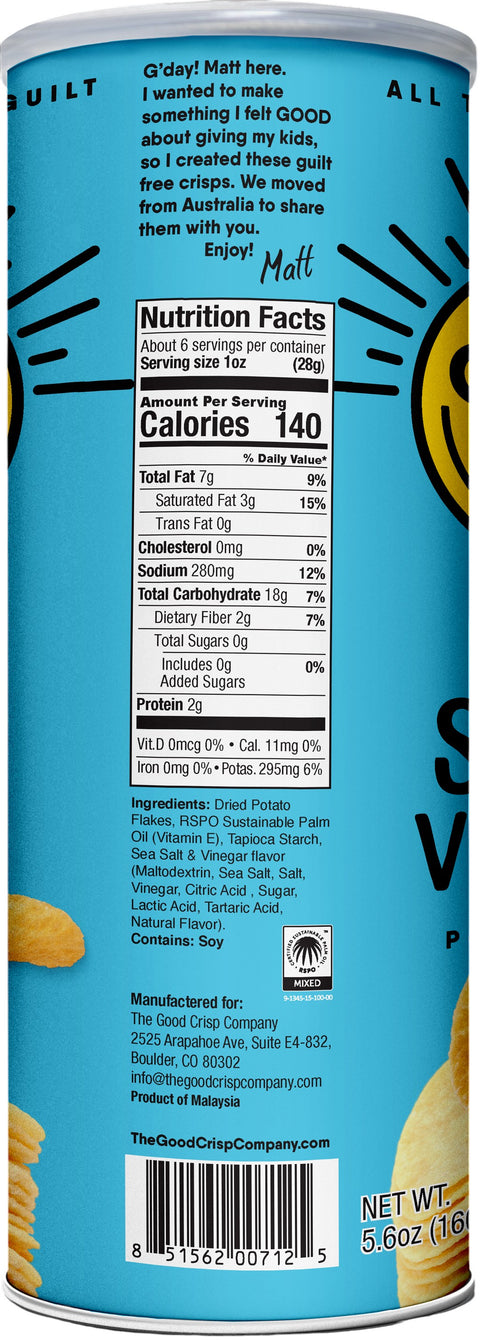 The Good Crisp Company - Sea Salt & Vinegar Chips - 5.6oz