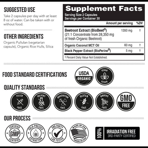 Triquetra Health - BioBeet Organic Beetroot Extract - 60 Vegan Capsules