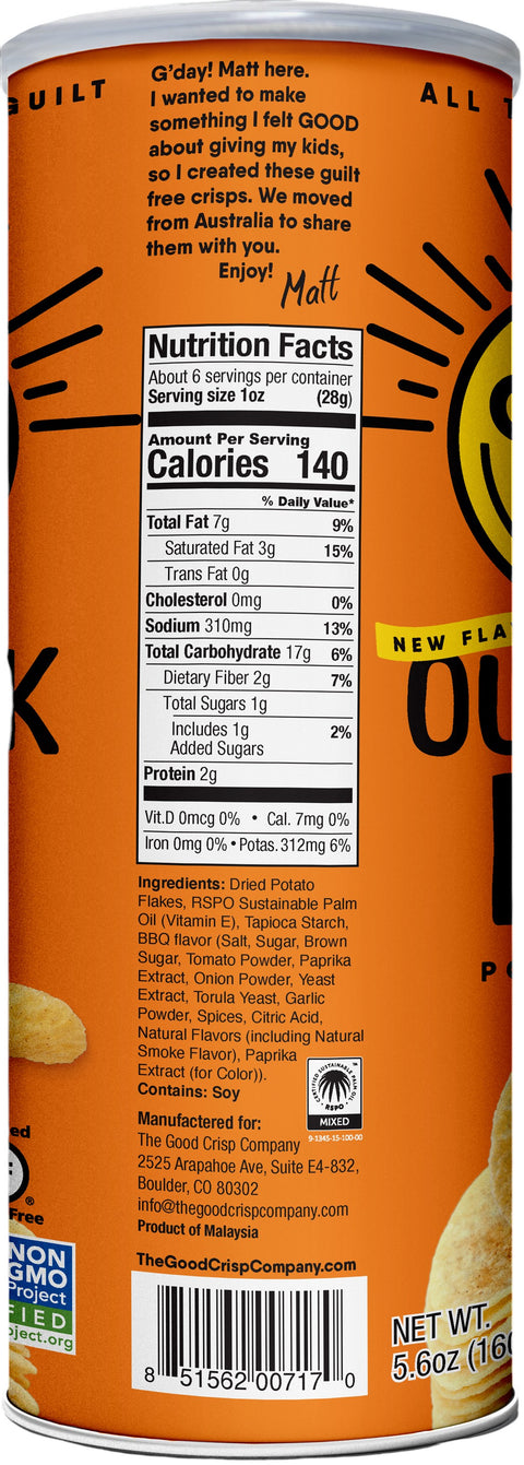 The Good Crisp Company - Outback BBQ Chips - 5.6oz Can