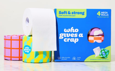 Who Gives A Crap - Bamboo 3-Ply Toilet Paper - 4 Rolls