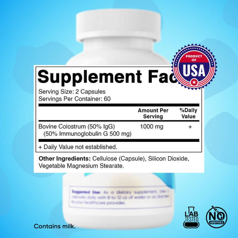Vitamatic - Bovine Colostrum - 1000 mg - 120 Capsules