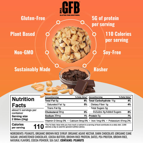 The GFB - Dark Chocolate Peanut Butter Protein Bites - 4 oz