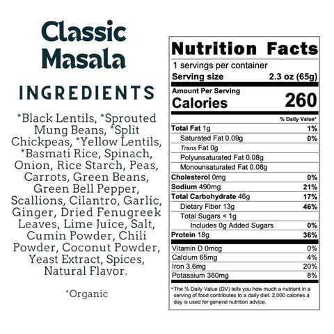 Aahana's Naturals - GF Classic Masala 18g Plant-Protein Bowl Vegan - 2.3 oz