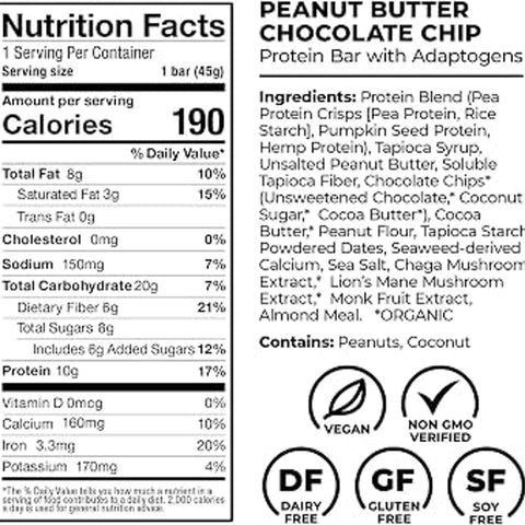 Laird Superfood - Double Chocolate Peanut Butter Protein Bar - 1.6 oz