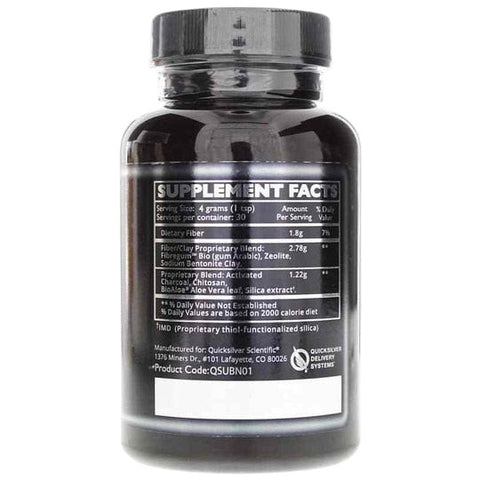 Eden’s Market Quicksilver Scientific Ultra Binder supplement bottle showing the supplement facts label