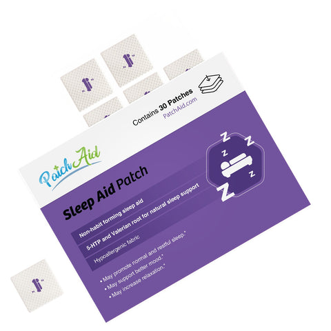 Eden’s Market PatchAid sleep aid topical vitamin patches with melatonin and valerian root in a 30-count pack.