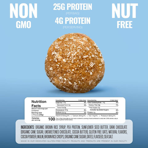 The GFB - Chocolate Chip Cookie Dough Bites (Nut Free) - 4 oz