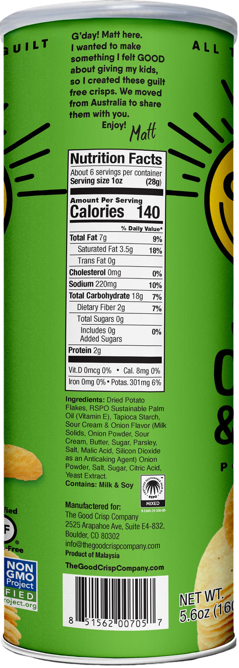 The Good Crisp Company - Sour Cream & Onion Chips - 5.6 oz