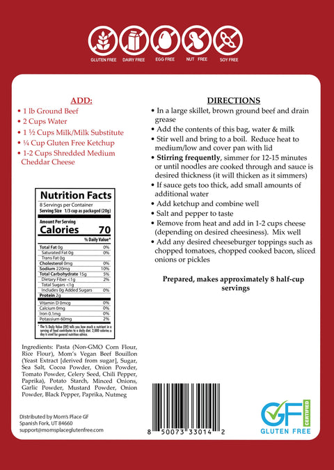 Mom's Place Gluten Free - Cheeseburger Skillet Meal Kit - 5.7 oz